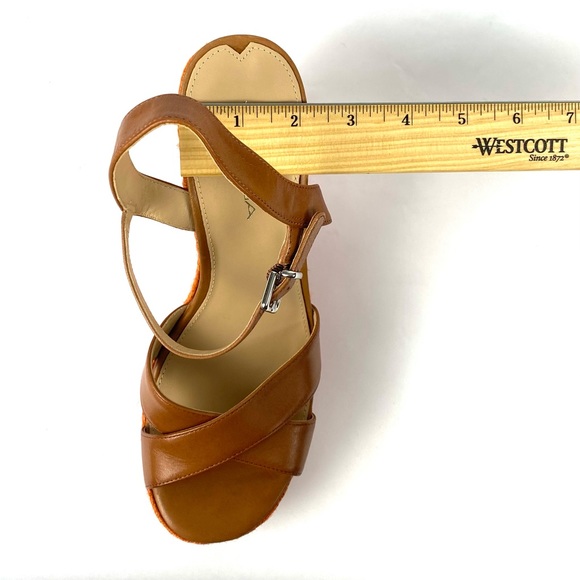 NWT Via Spiga Evelina Espadrille Wedge Platform Pink Orange Sandals, Size 8.5 - Picture 14 of 15